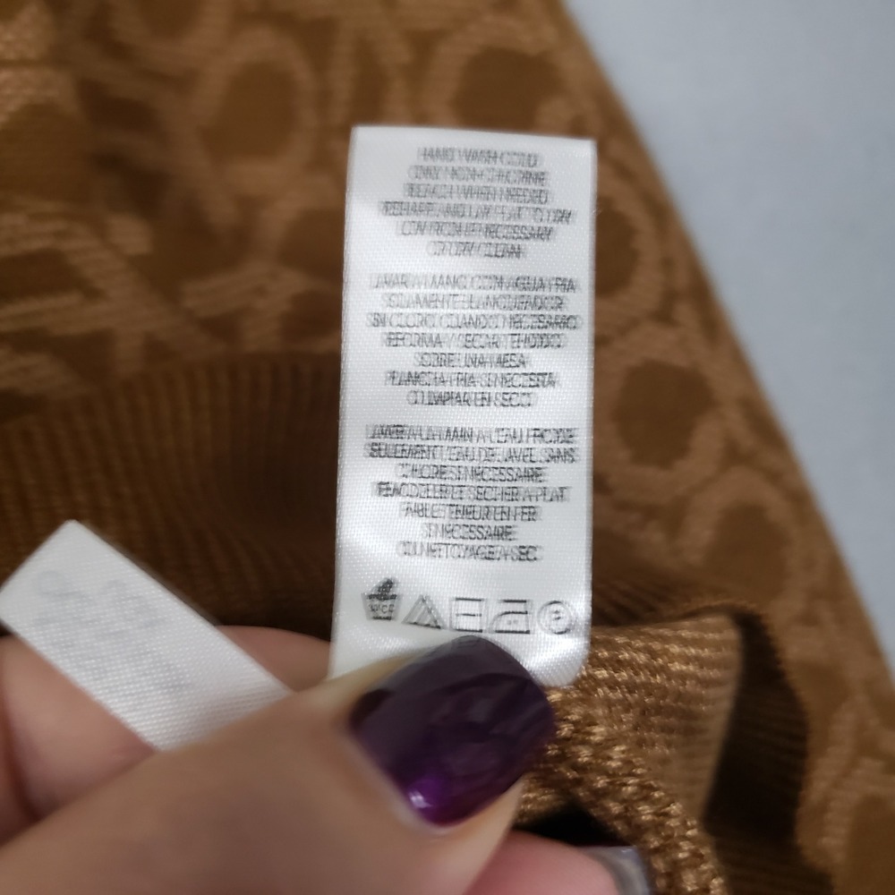 Calvin Klein Women's Size M Cardigan Sweater Brown CK Logo Print Monogram NWT - Picture 10 of 10